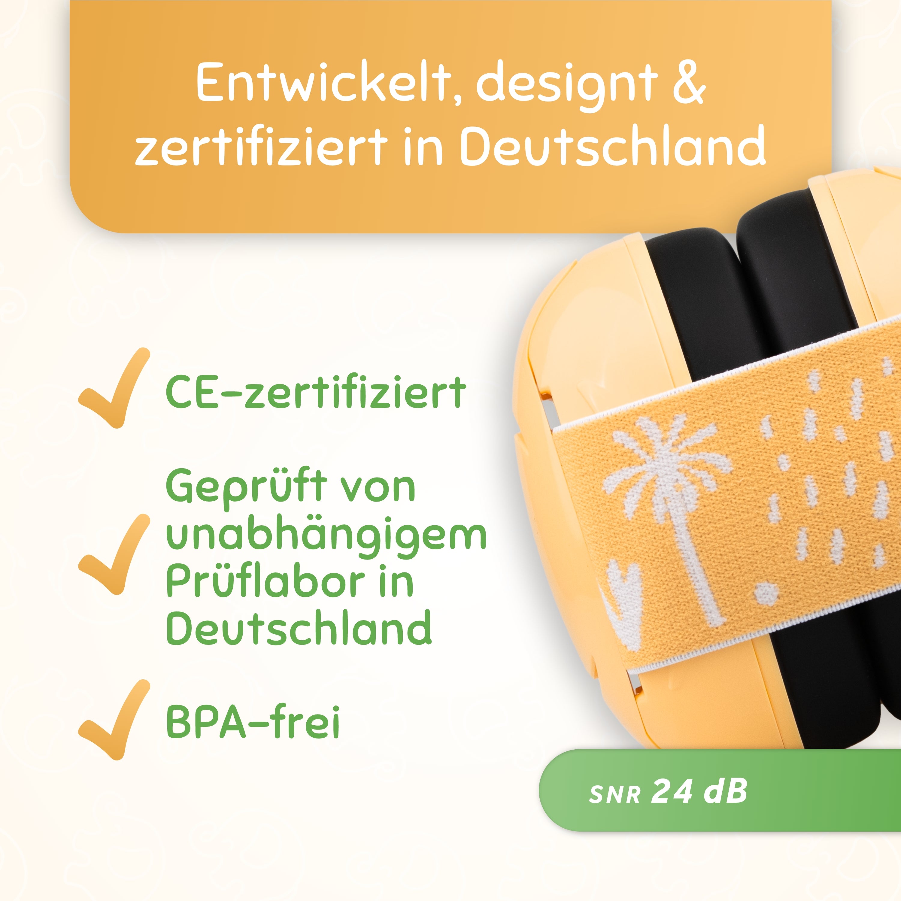 Schallwerk Mini+ M6 antifoane bebelusi Koala Peach SNR 24dB