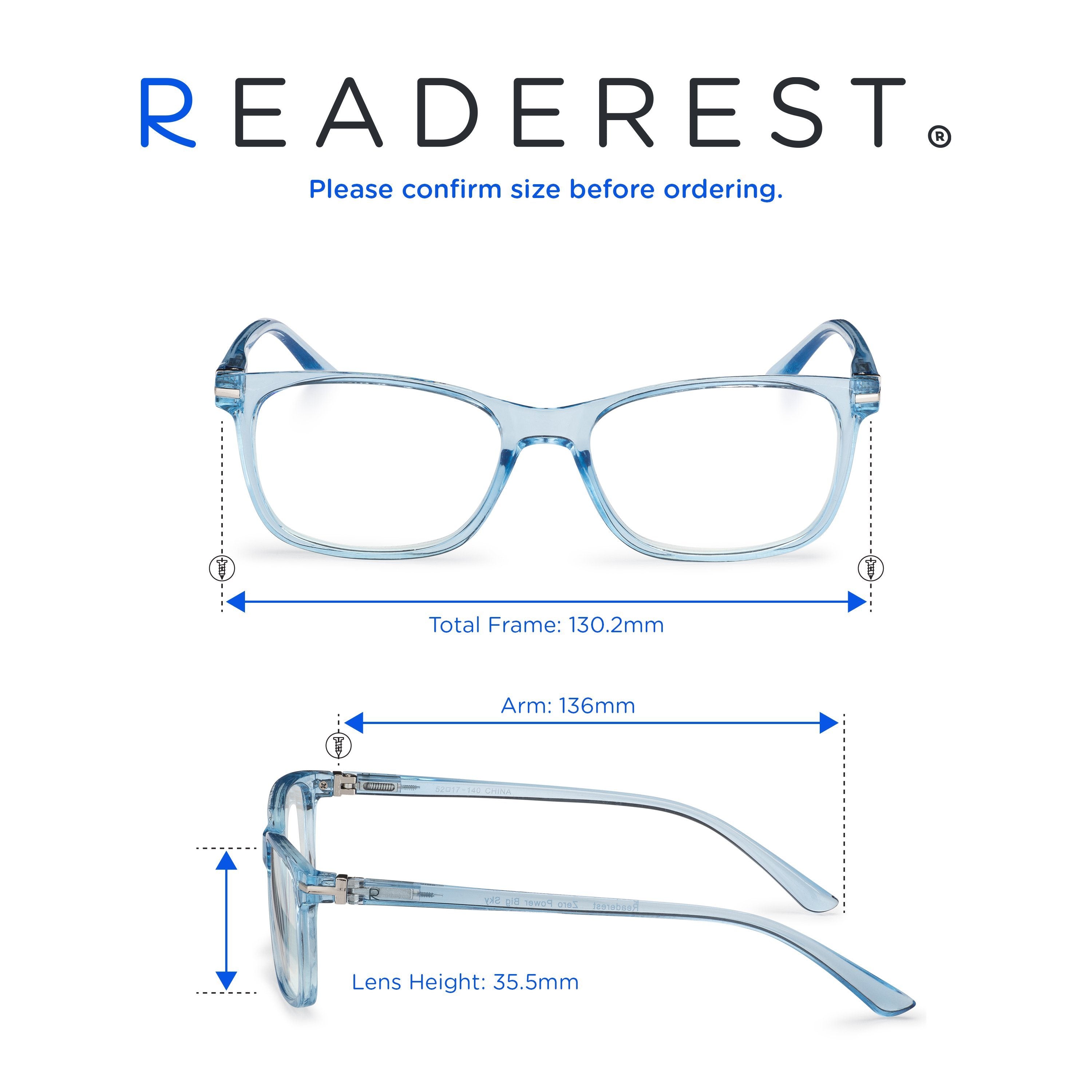 Readerest Big Sky ochelari de citit cu filtru lumina albastra