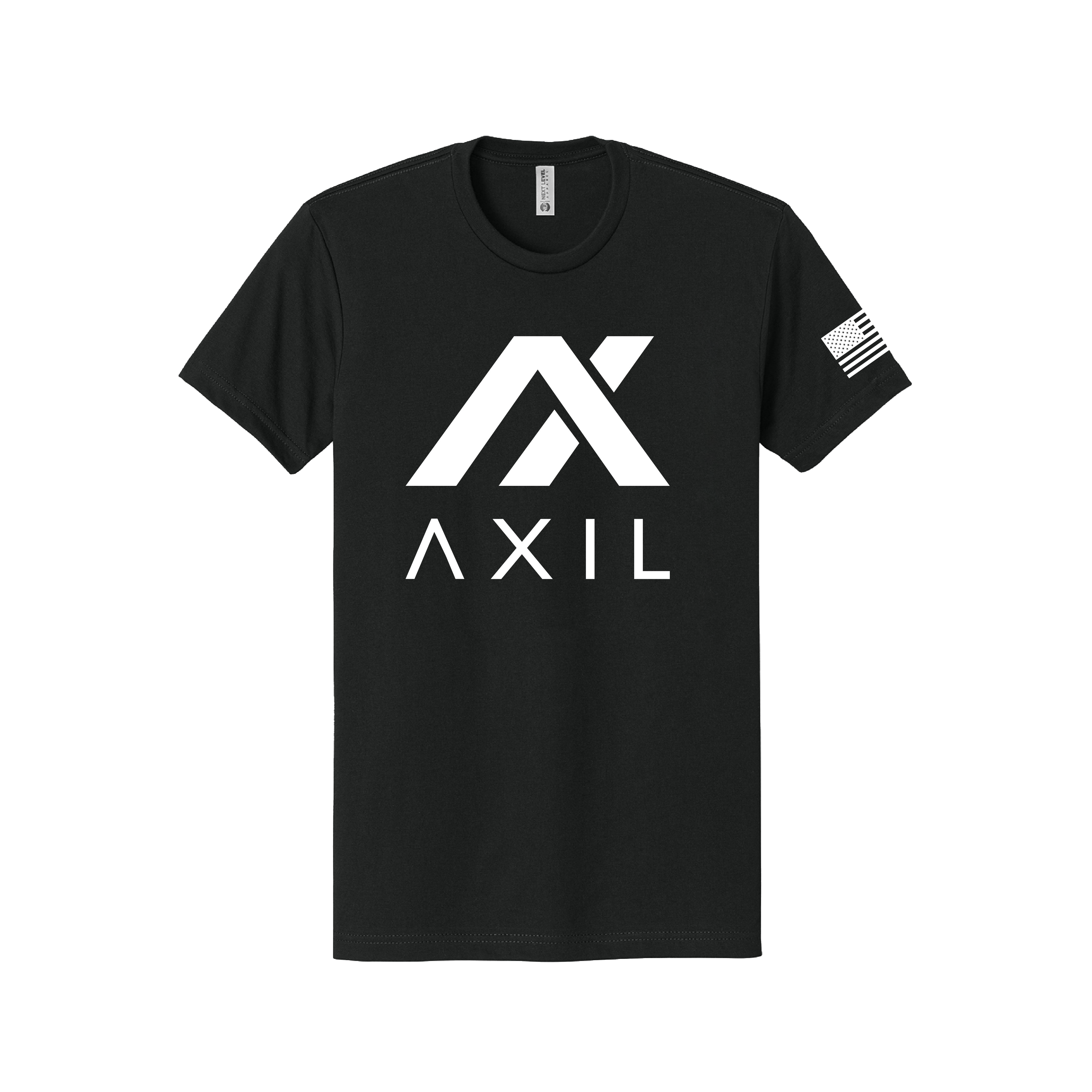Axil Logo tricou negru XL bumbac pieptanat
