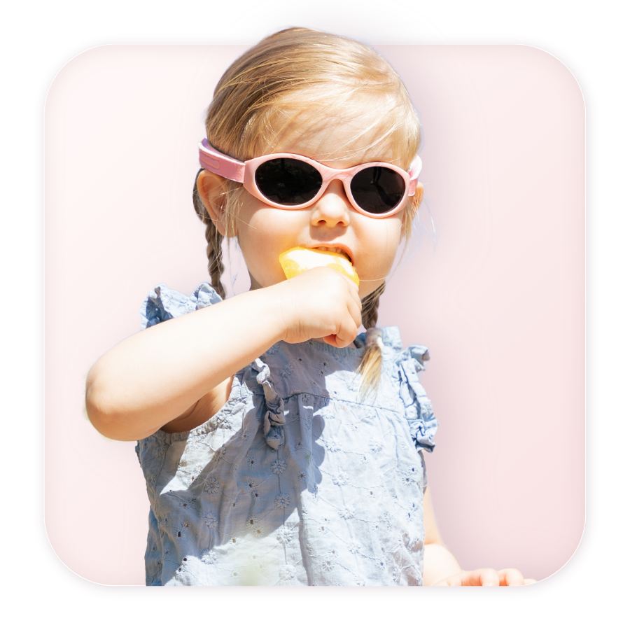 Schallwerk Baby Sun+ ochelari soare bebelusi roz UV400