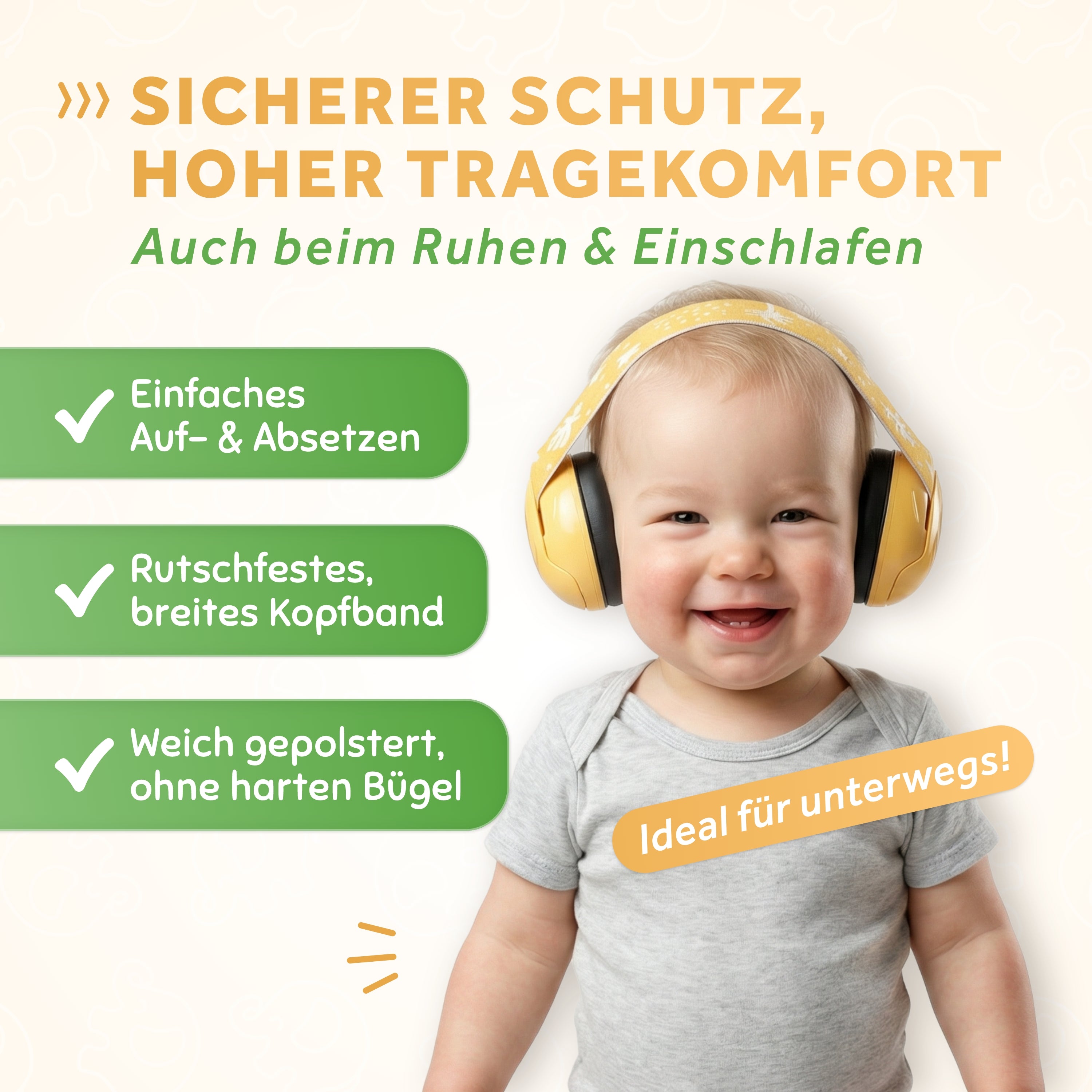 Schallwerk Mini+ M6 antifoane bebelusi Koala Peach SNR 24dB