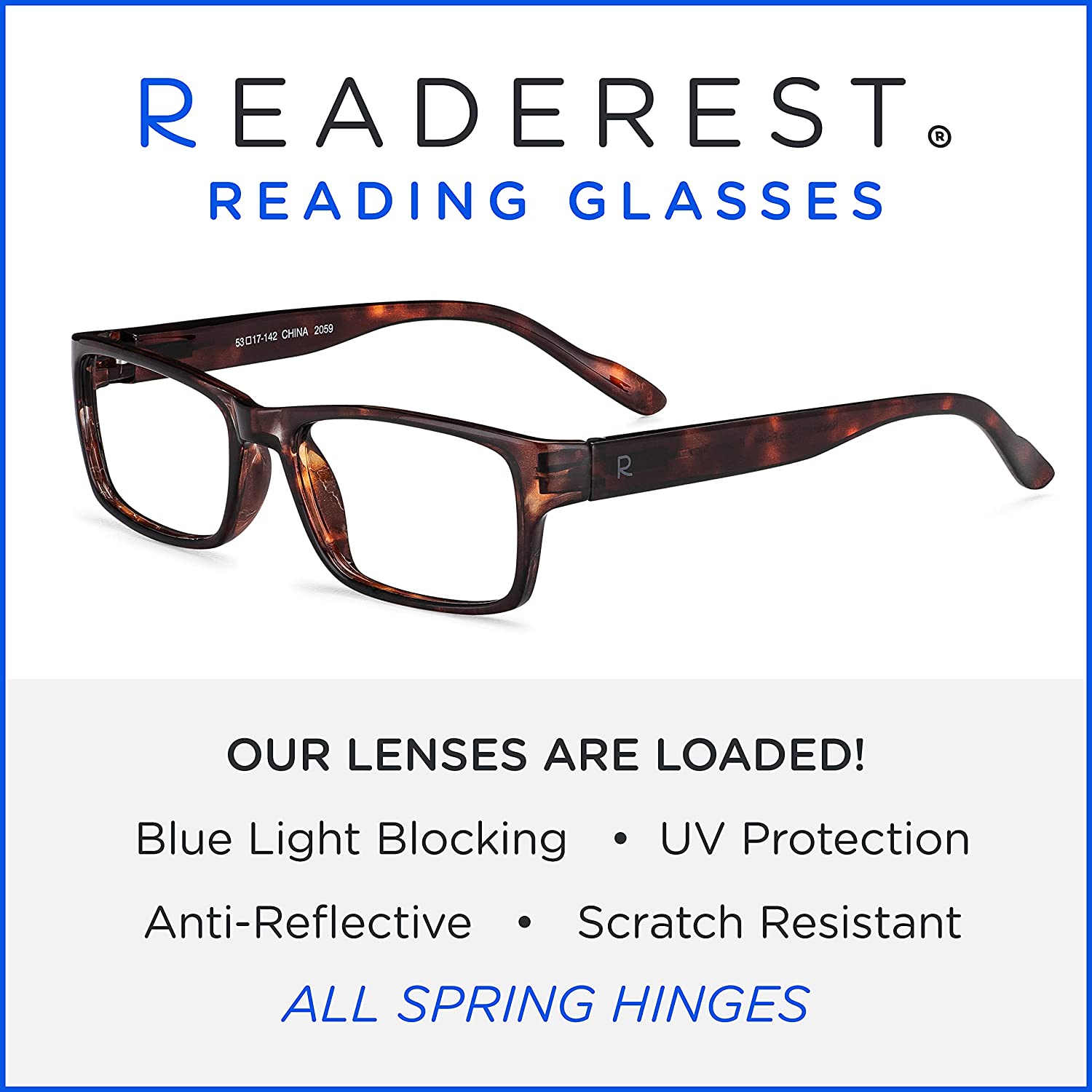 Readerest Bourbon Tortoise ochelari citit maro