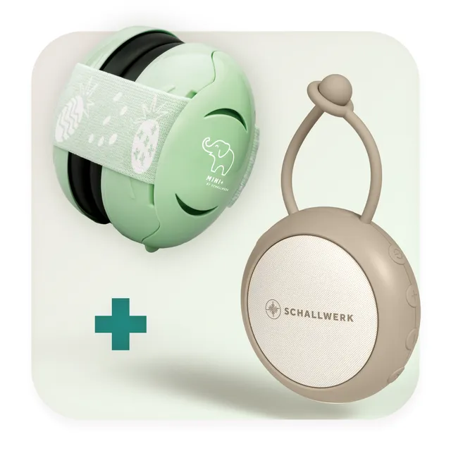 Schallwerk Mini+ Calm+ Go set antifon bebelusi maro 24 dB