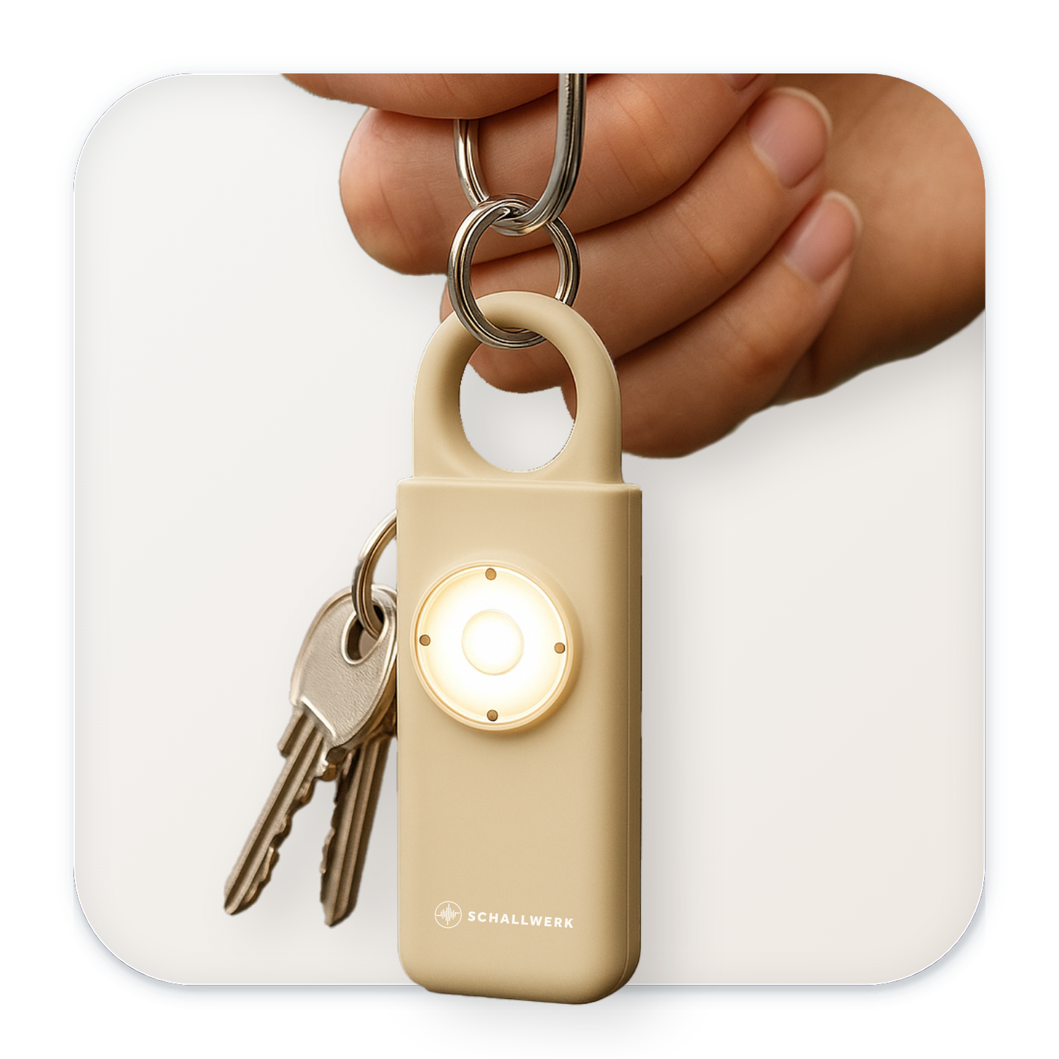 Schallwerk Safety+ alarma personala breloc bej 130 dB