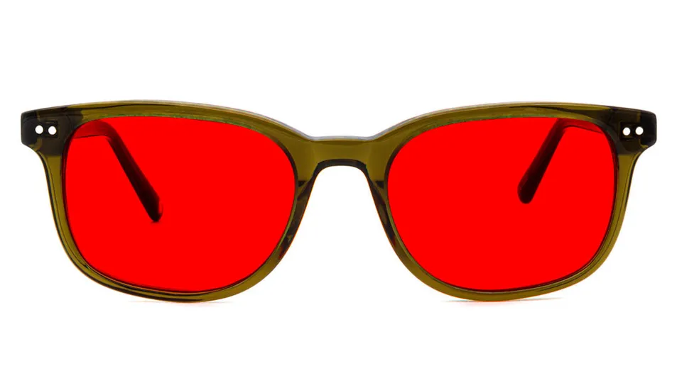 FilterOptix Cedar ochelari lumina albastra Olive lentile rosii noapte