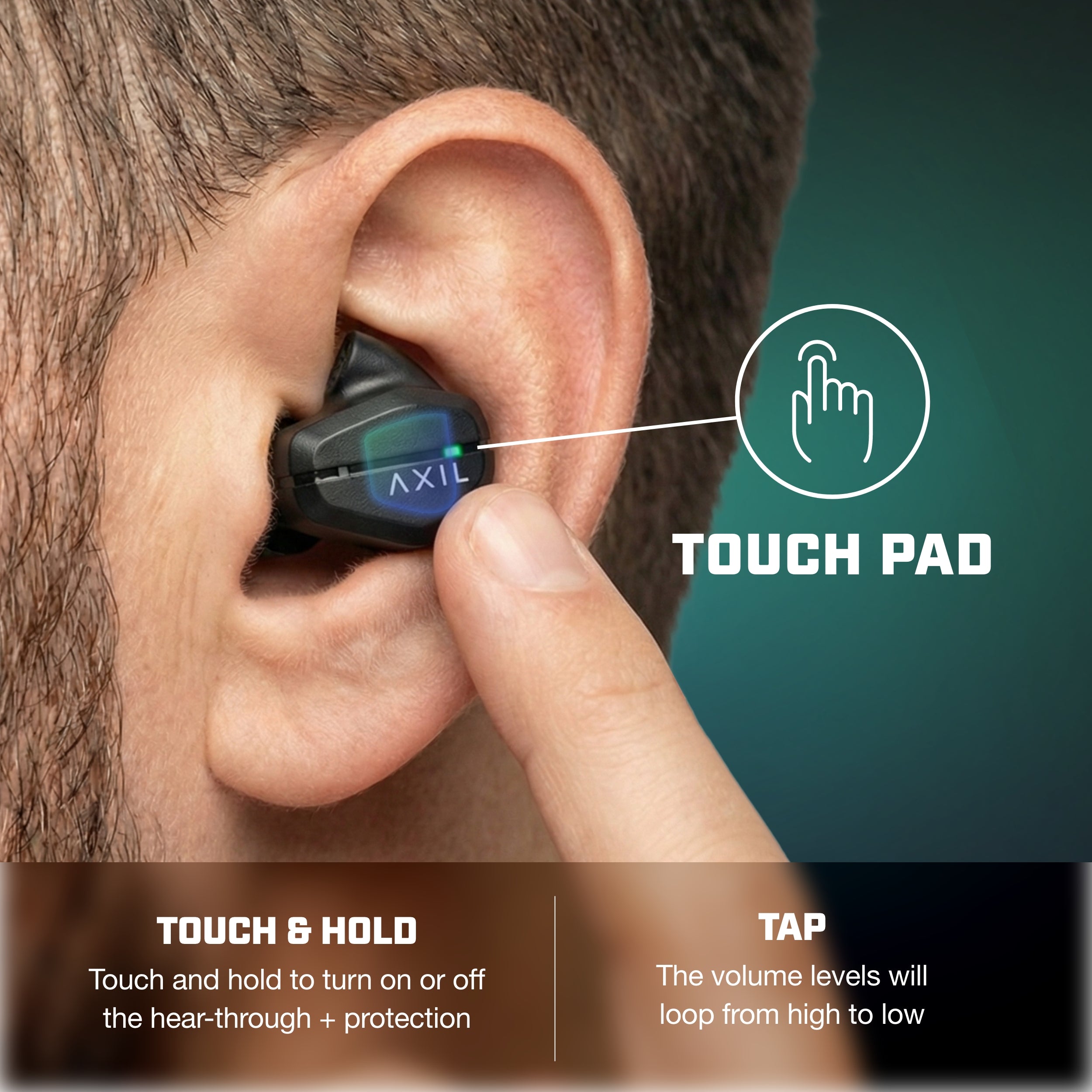 Axil CRX dopuri electronice protectie auditiva IP65