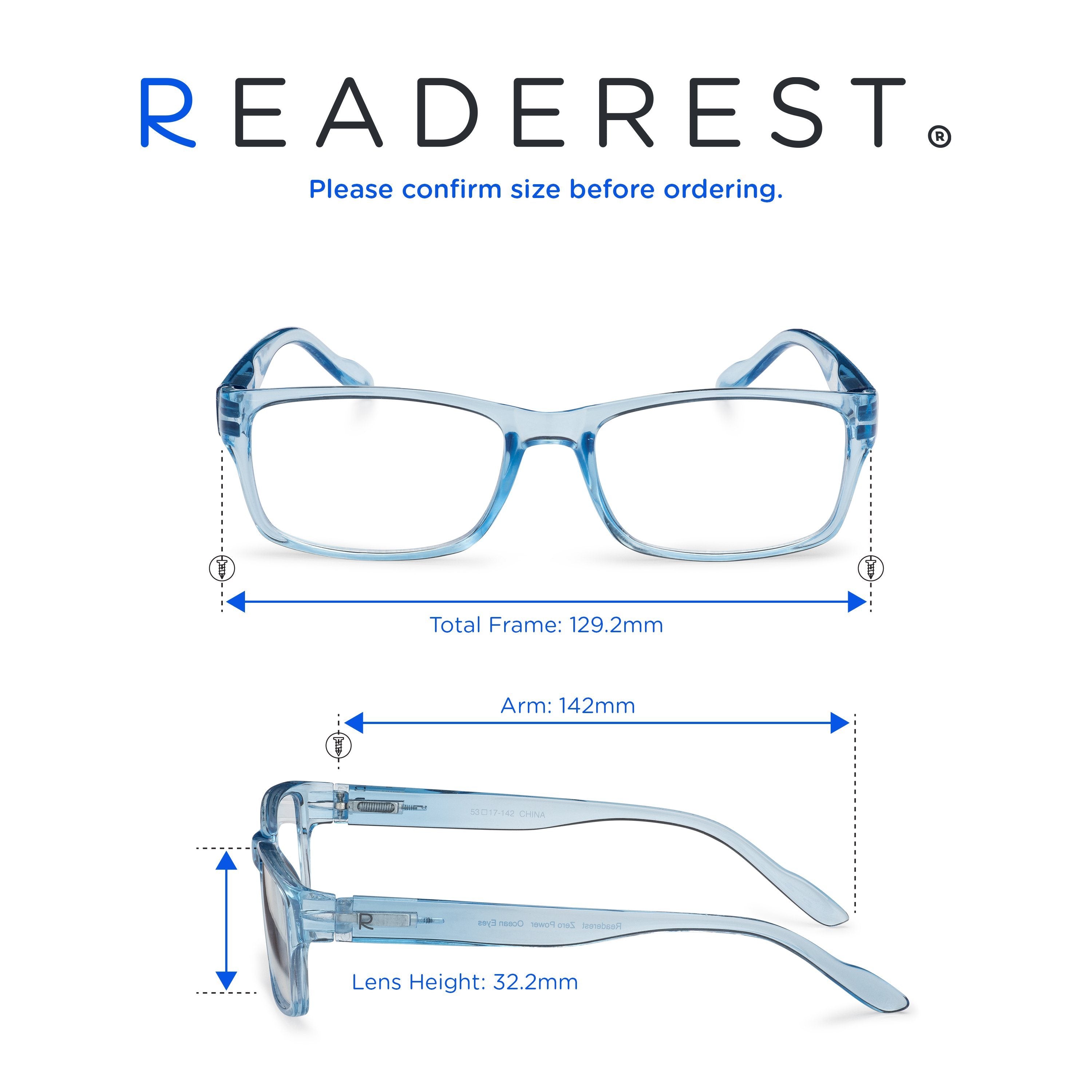 Readerest Ocean Eyes ochelari de citit cu filtru lumina albastra