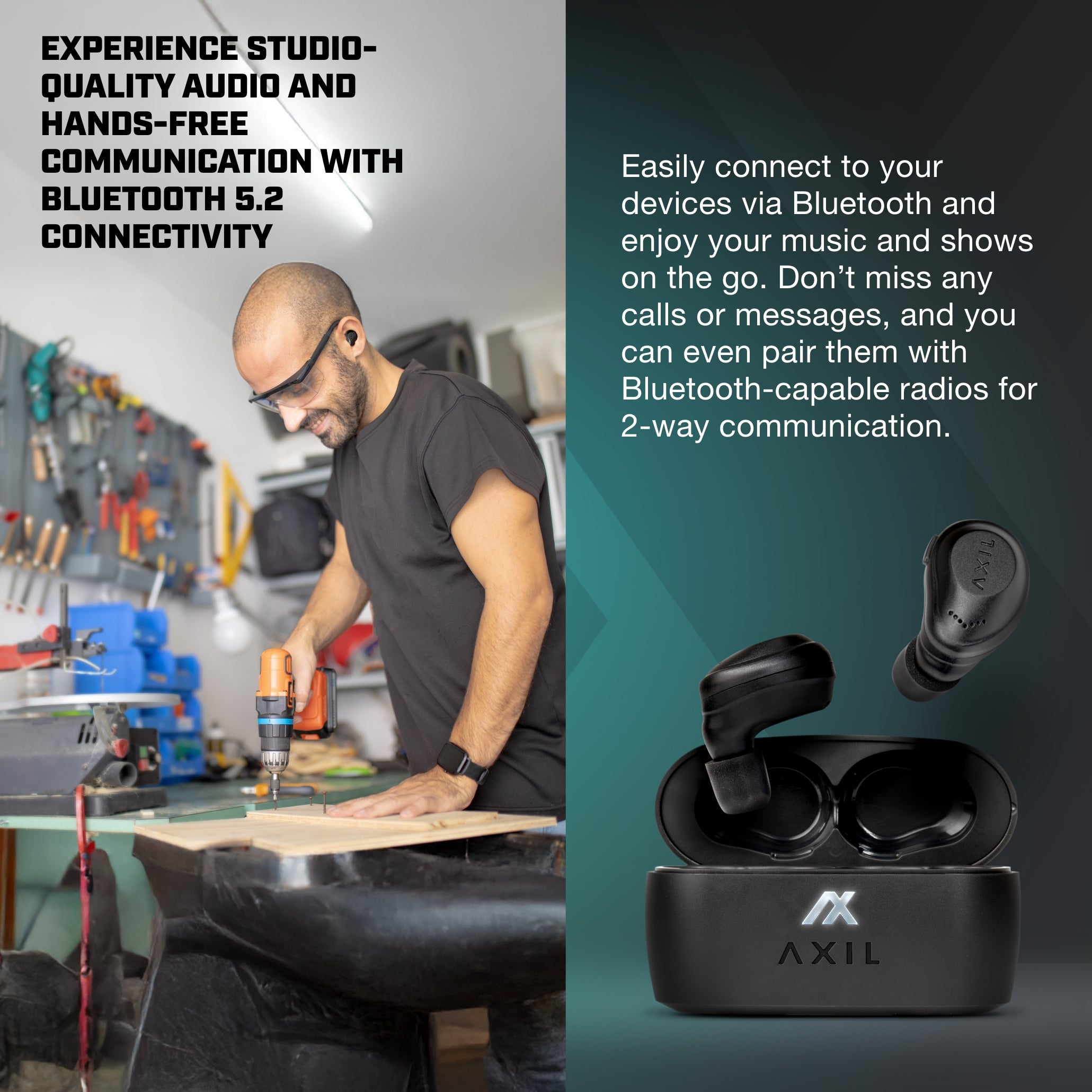 Axil Xcor Pro SE dopuri antifonice bluetooth 26dB