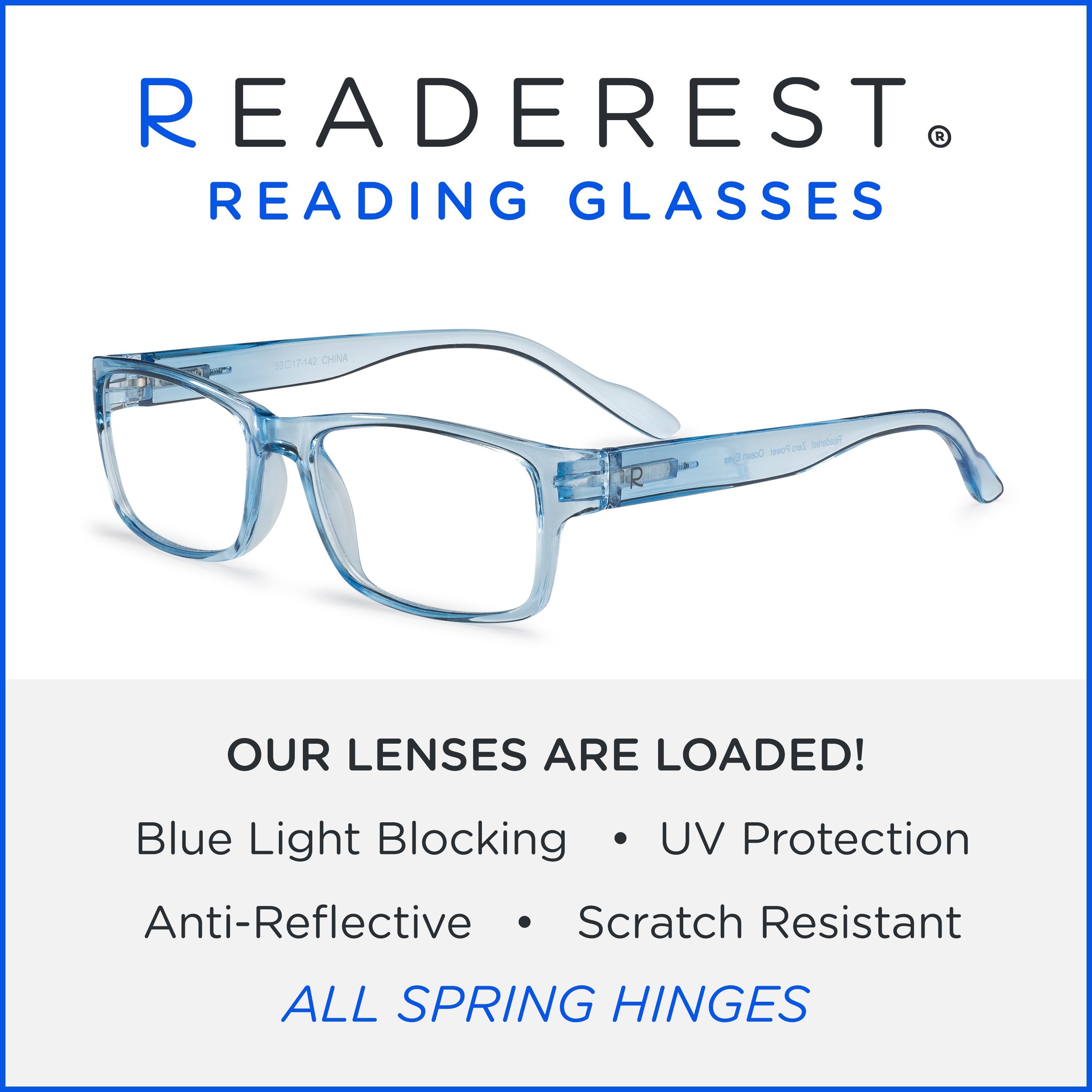 Readerest Ocean Eyes ochelari de citit cu filtru lumina albastra