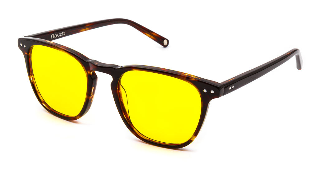 FilterOptix Yama ochelari lumina albastra Cinnamon lentile galbene zi