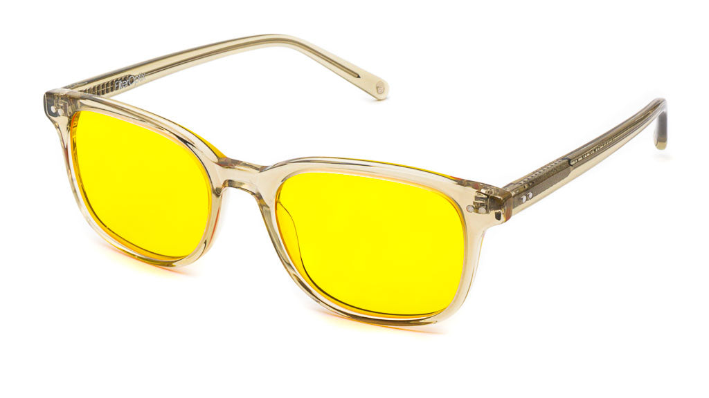 FilterOptix Cedar ochelari lumina albastra Olive lentile galbene zi