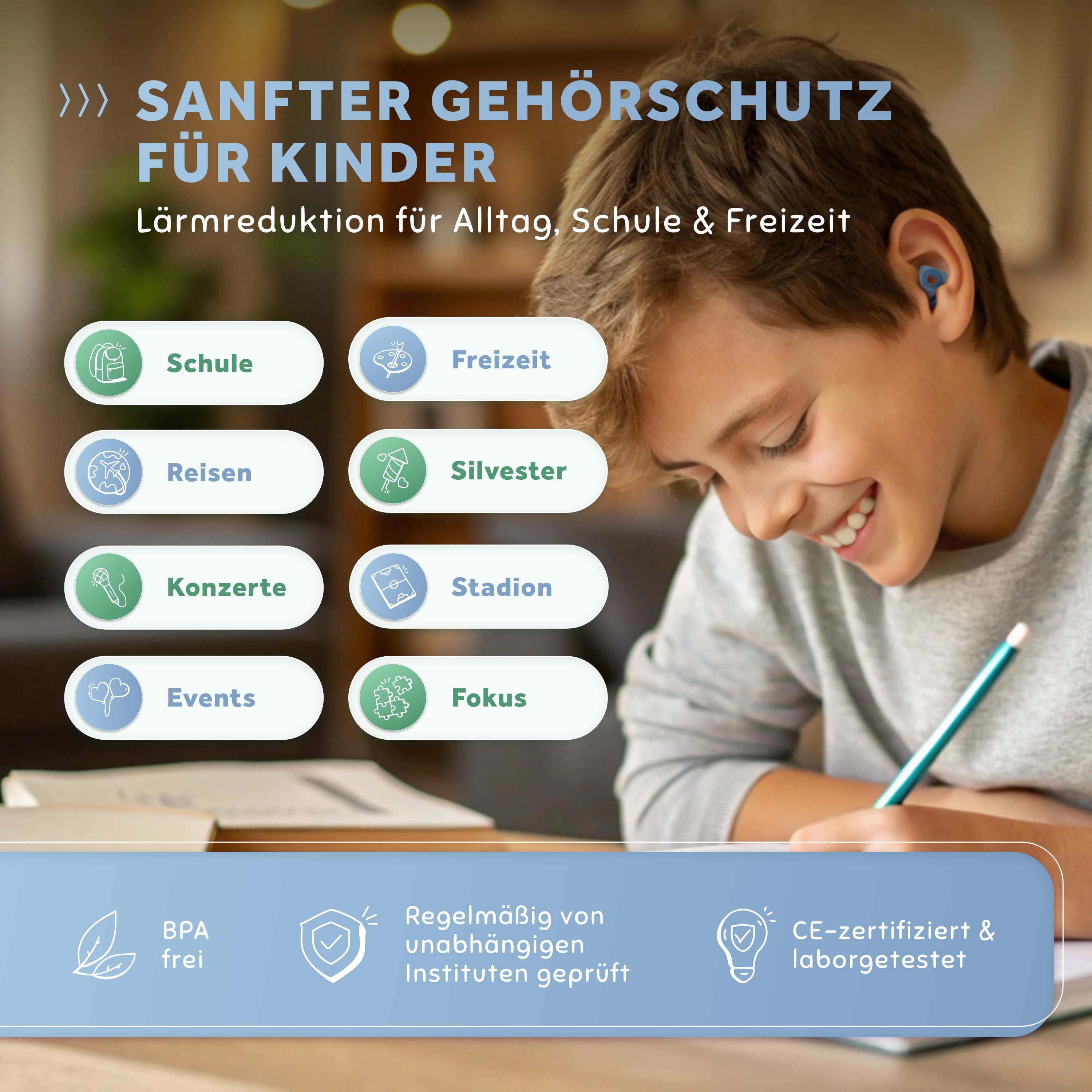 Schallwerk Kids+ dopuri urechi copii SNR 29dB 4 marimi