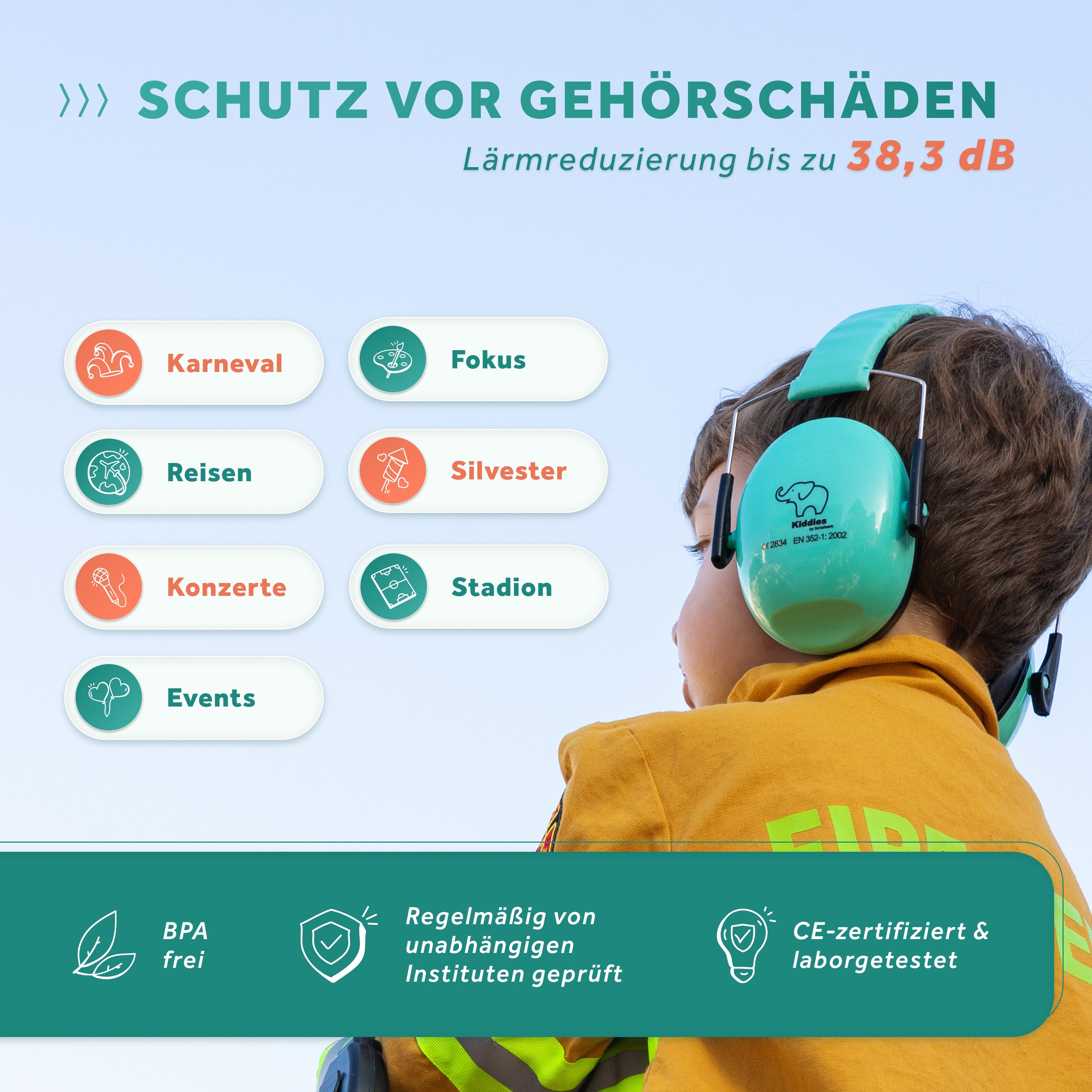 Schallwerk Kiddies K1 antifoane copii Cherry Pink SNR 28dB