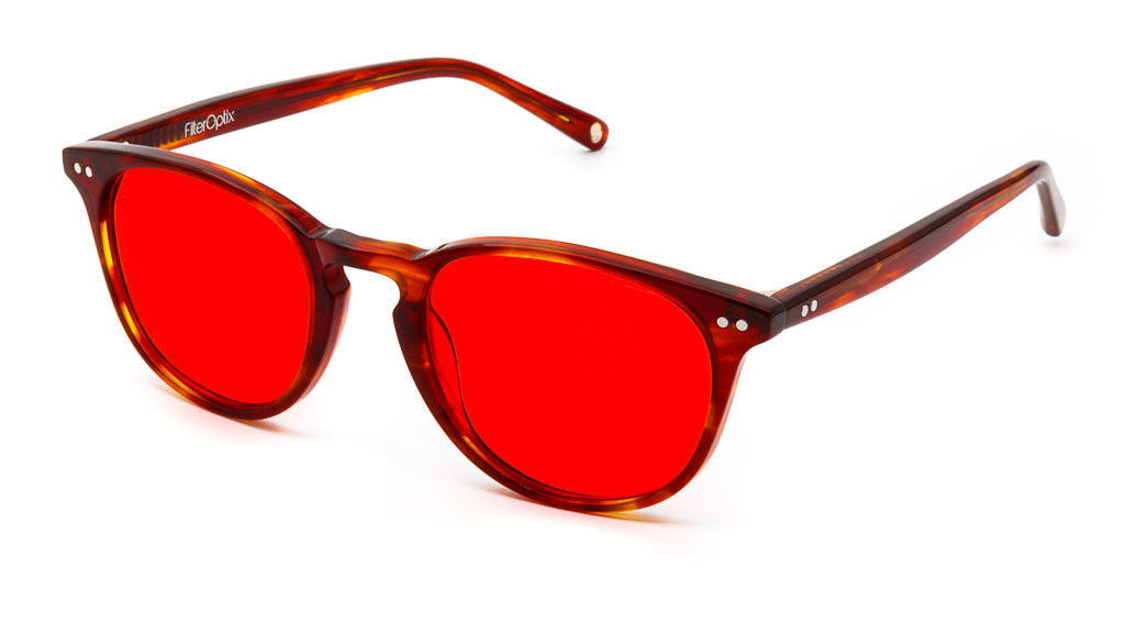 FilterOptix Ventus ochelari lumina albastra saffron lentile rosii