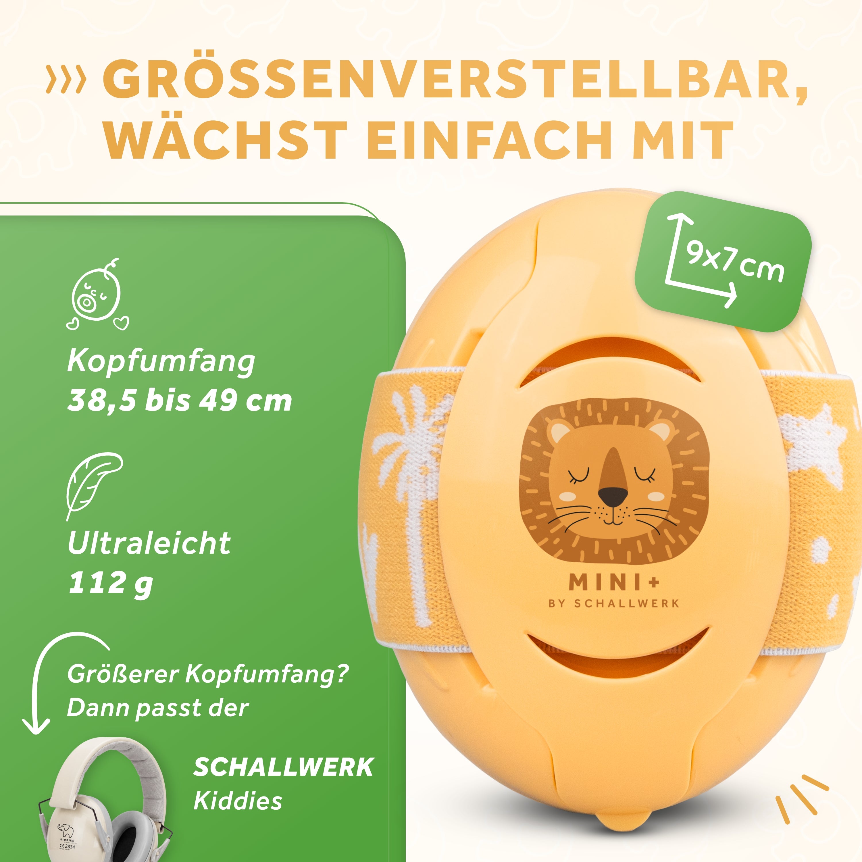 Schallwerk Mini+ M6 antifoane bebelusi Koala Peach SNR 24dB