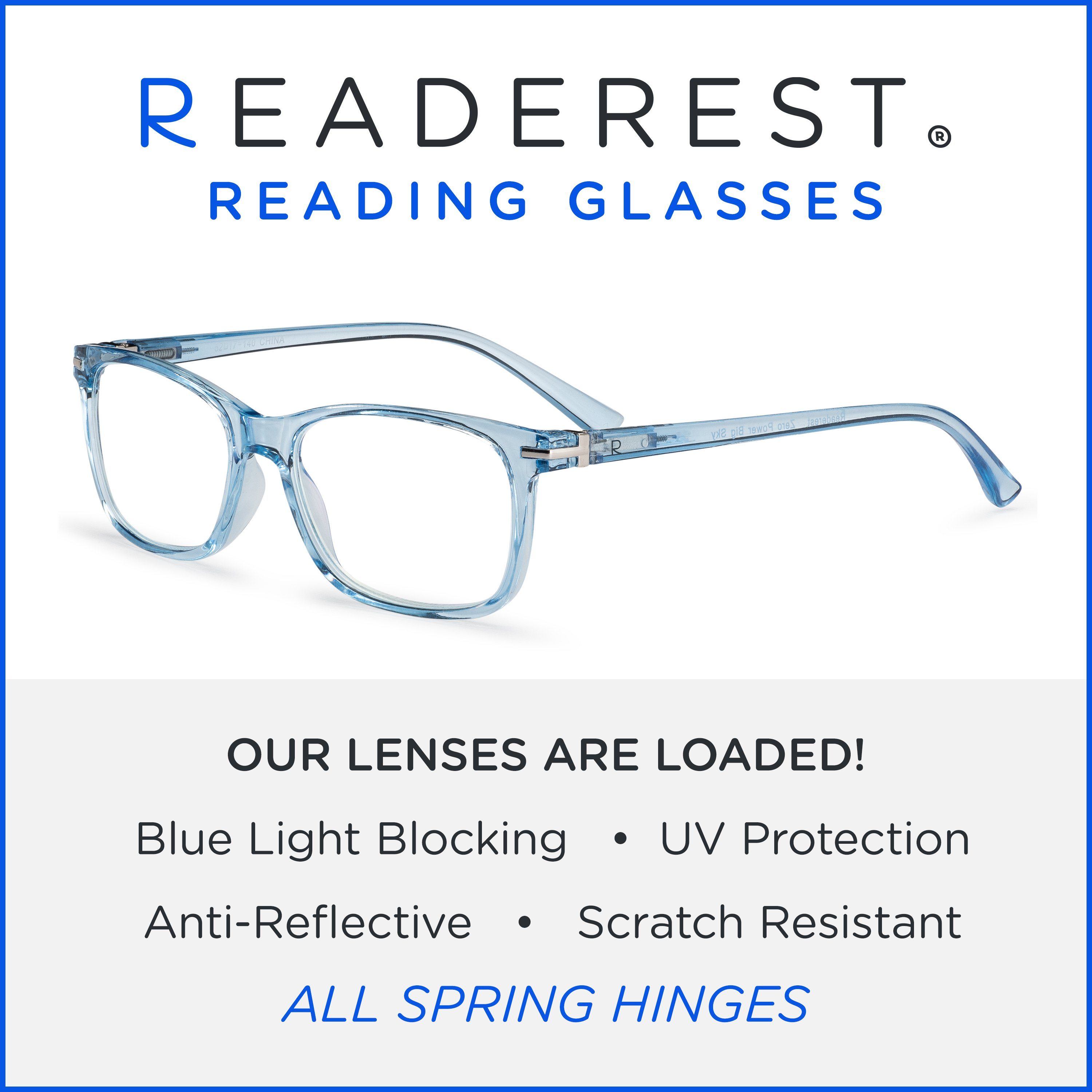 Readerest Big Sky ochelari de citit cu filtru lumina albastra