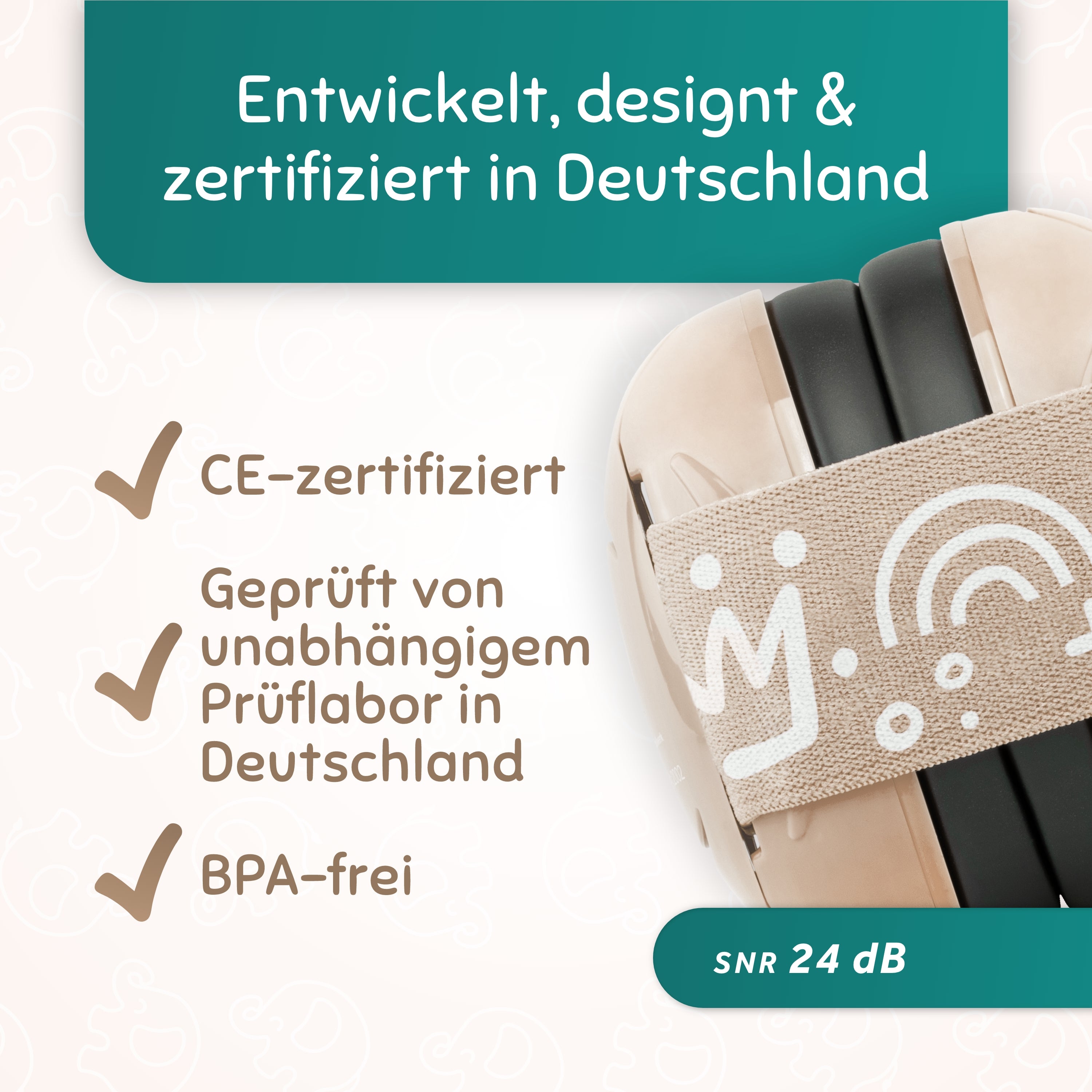 Schallwerk Mini+ casti antifon bebelusi Sky Blue M1 24 dB