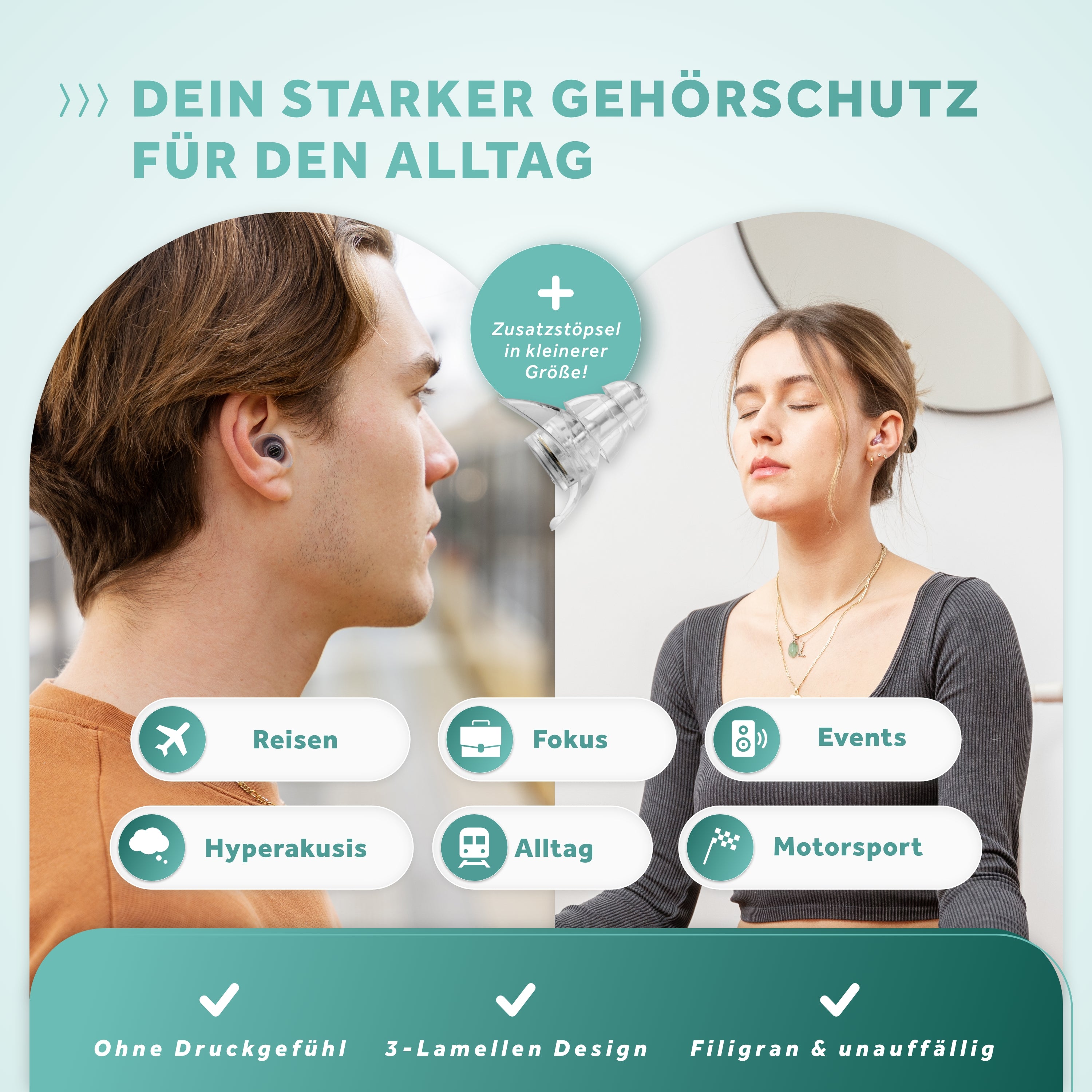 Schallwerk Strong+ dopuri urechi adulti SNR 23dB filtru