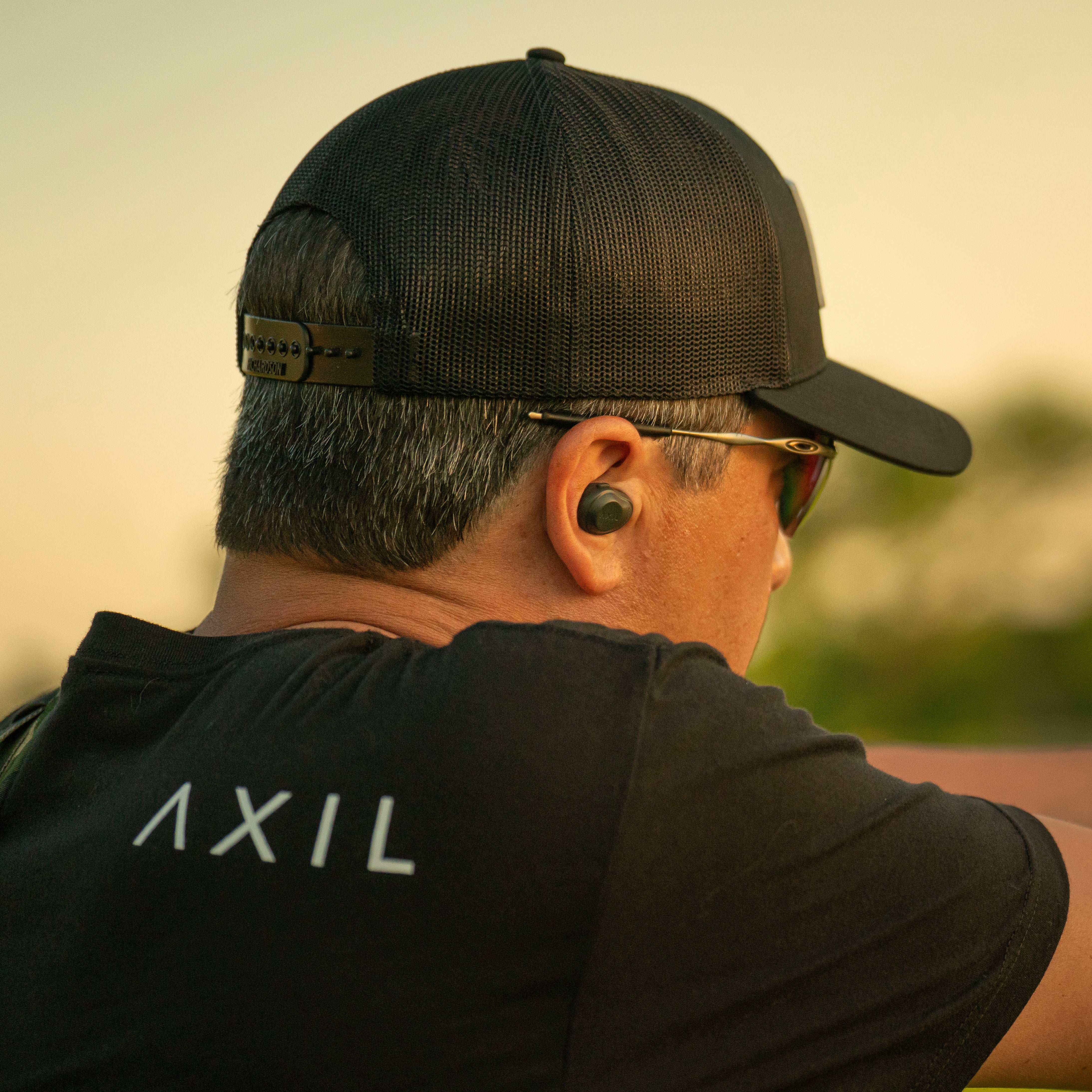 Axil Logo tricou negru XL bumbac pieptanat