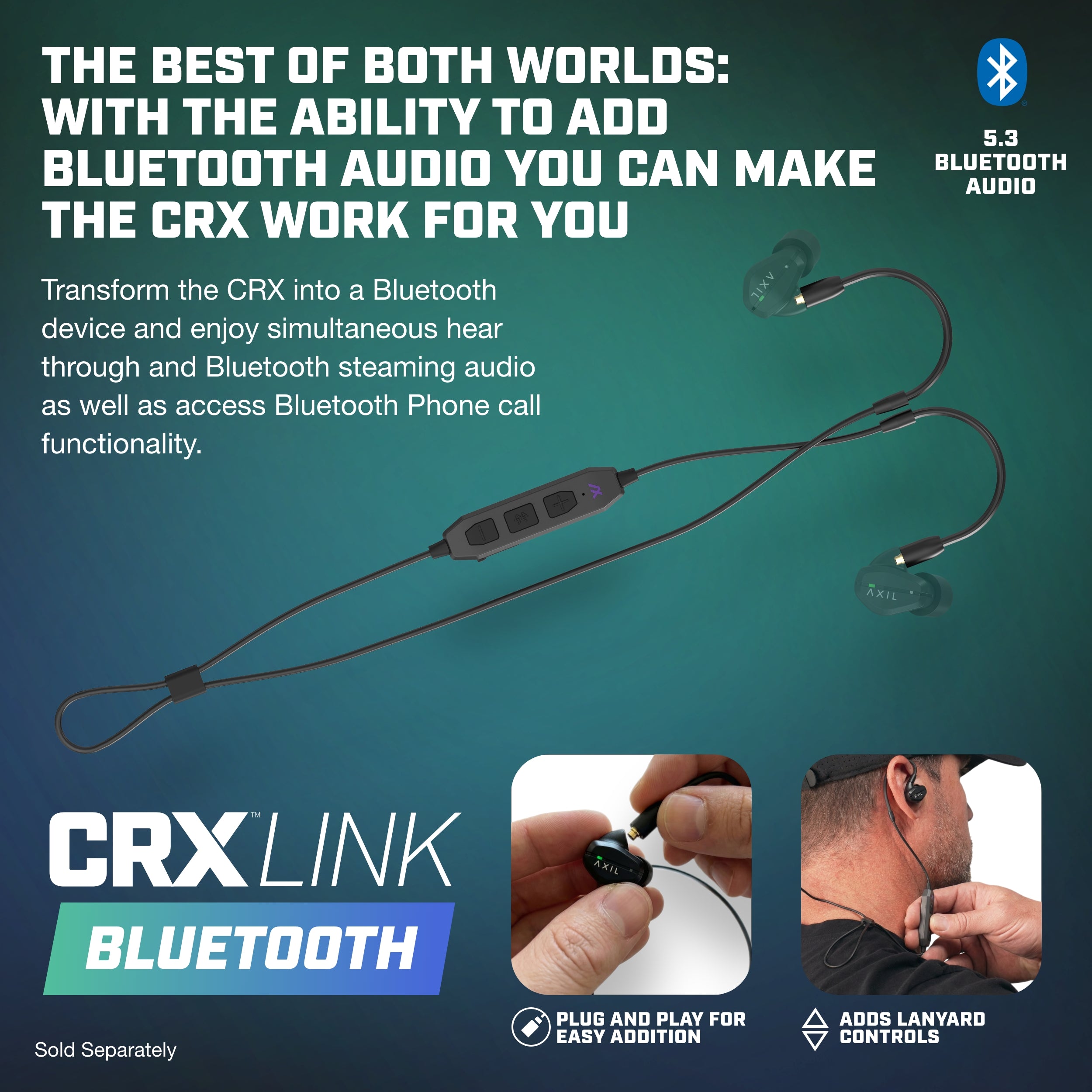 Axil CRX dopuri electronice protectie auditiva IP65